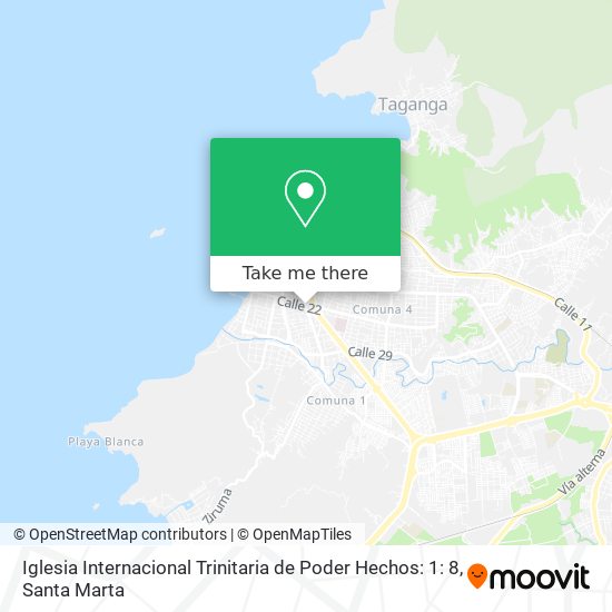 Iglesia Internacional Trinitaria de Poder Hechos: 1: 8 map
