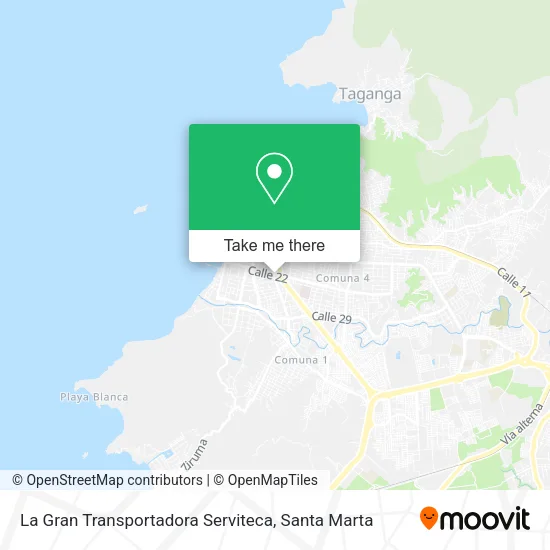 Mapa de La Gran Transportadora Serviteca