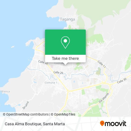Mapa de Casa Alma Boutique