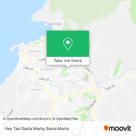 Hey Taxi Santa Marta map