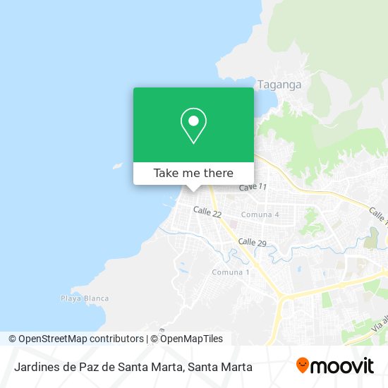 Mapa de Jardines de Paz de Santa Marta