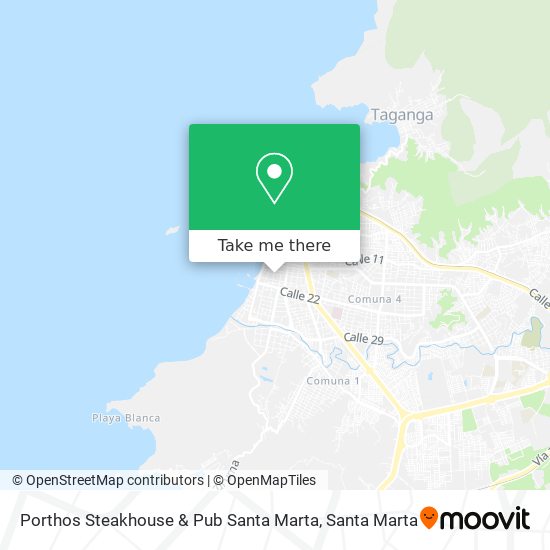 Porthos Steakhouse & Pub Santa Marta map