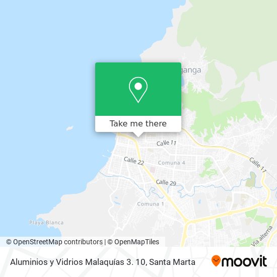Mapa de Aluminios y Vidrios Malaquías 3. 10