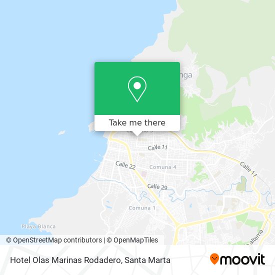 Hotel Olas Marinas Rodadero map