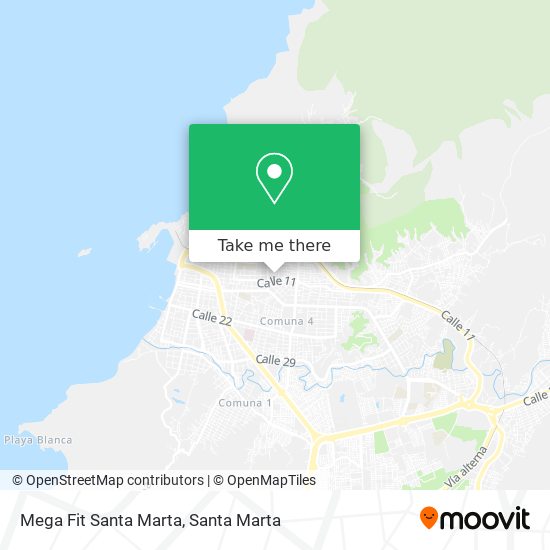 Mega Fit Santa Marta map