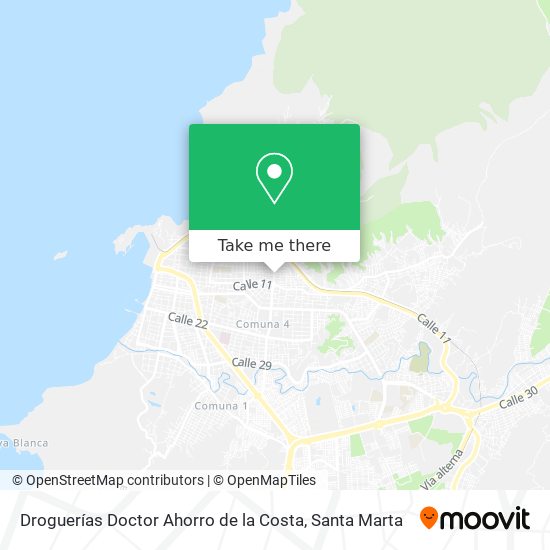 Mapa de Droguerías Doctor Ahorro de la Costa