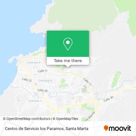 Centro de Servicio los Paramos map