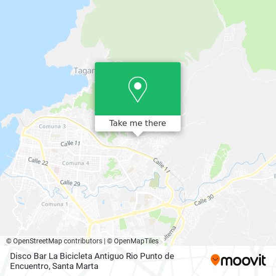Disco Bar La Bicicleta Antiguo Rio Punto de Encuentro map