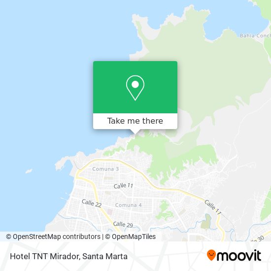 Mapa de Hotel TNT Mirador