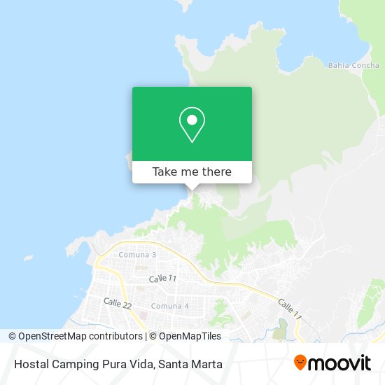 Mapa de Hostal Camping Pura Vida