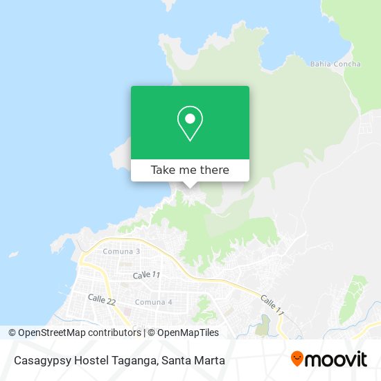 Casagypsy Hostel Taganga map