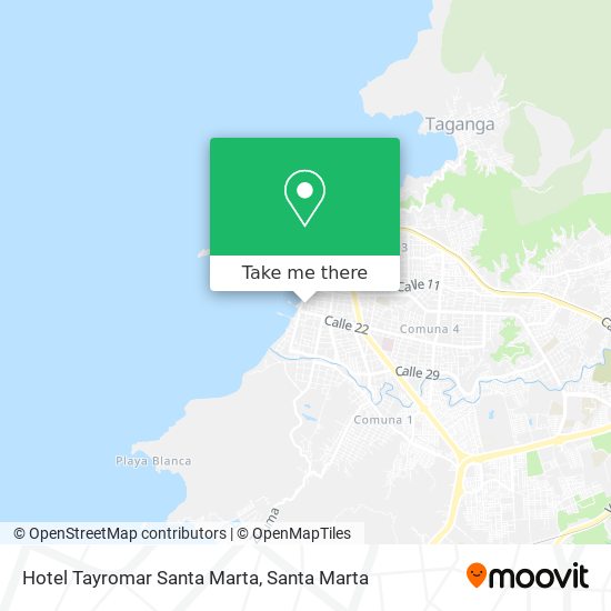 Hotel Tayromar Santa Marta map