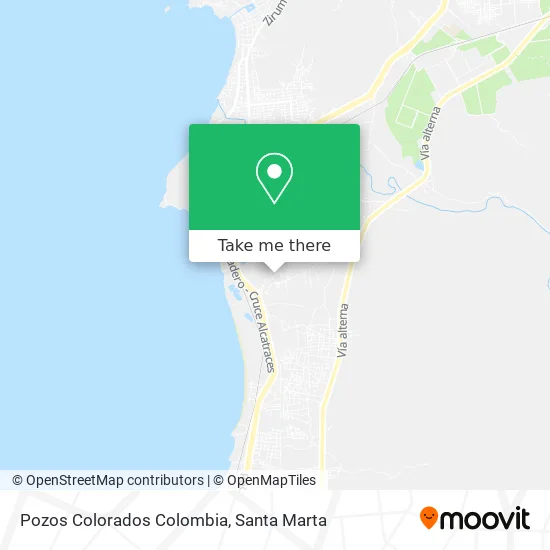 Mapa de Pozos Colorados Colombia