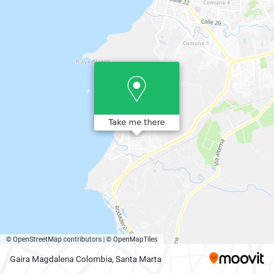 Gaira Magdalena Colombia map
