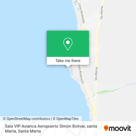 Mapa de Sala VIP Avianca Aeropuerto Simón Bolivar, santa Marta