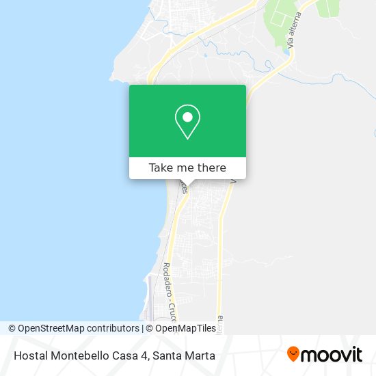 Mapa de Hostal Montebello Casa 4