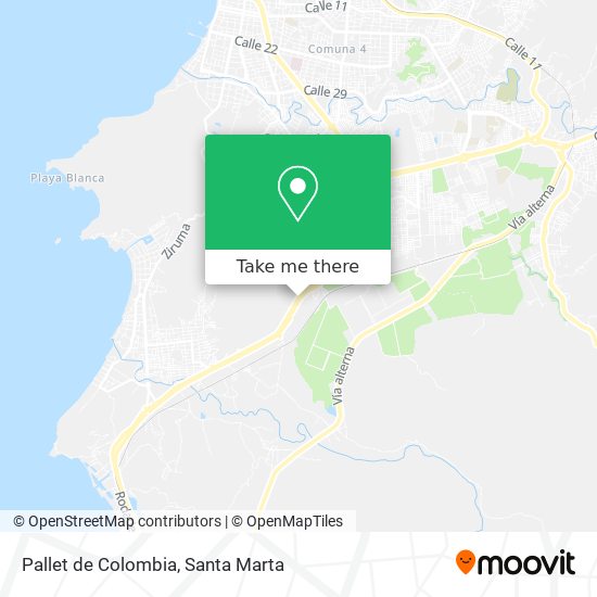 Mapa de Pallet de Colombia