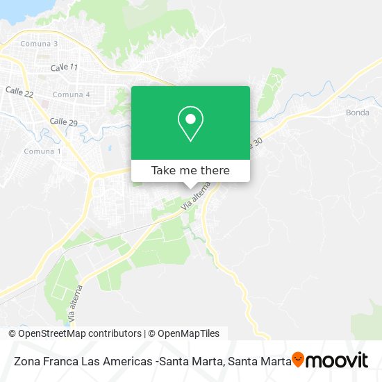 Zona Franca Las Americas -Santa Marta map