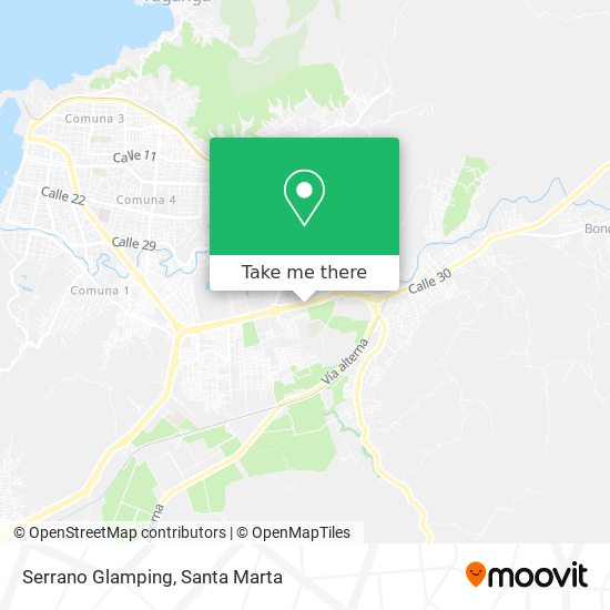 Mapa de Serrano Glamping