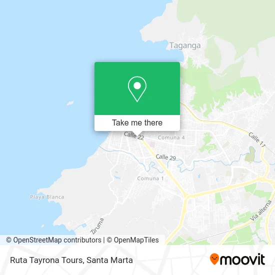Ruta Tayrona Tours map