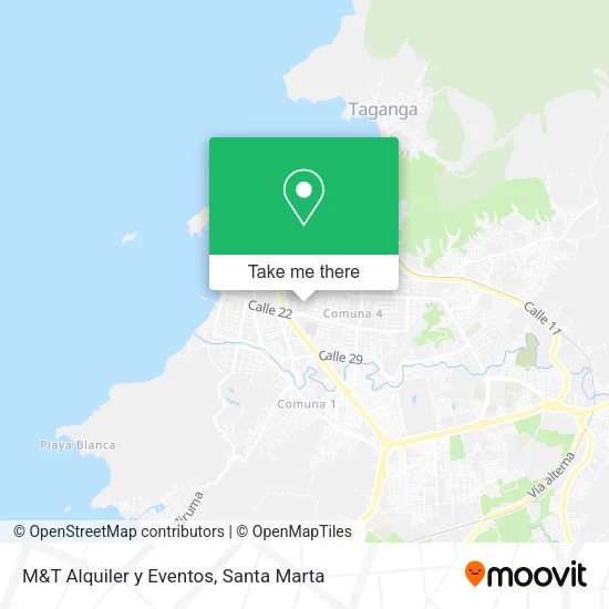 Mapa de M&T Alquiler y Eventos