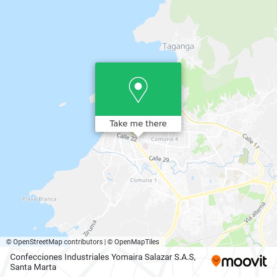 Mapa de Confecciones Industriales Yomaira Salazar S.A.S