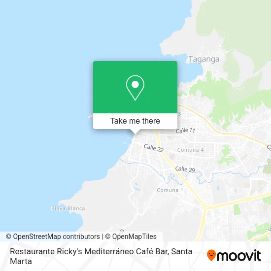 Mapa de Restaurante Ricky's Mediterráneo Café Bar