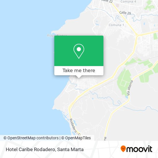 Mapa de Hotel Caribe Rodadero