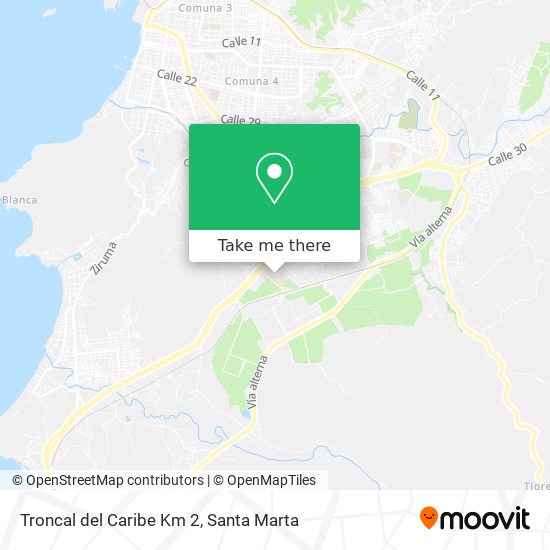Mapa de Troncal del Caribe Km 2