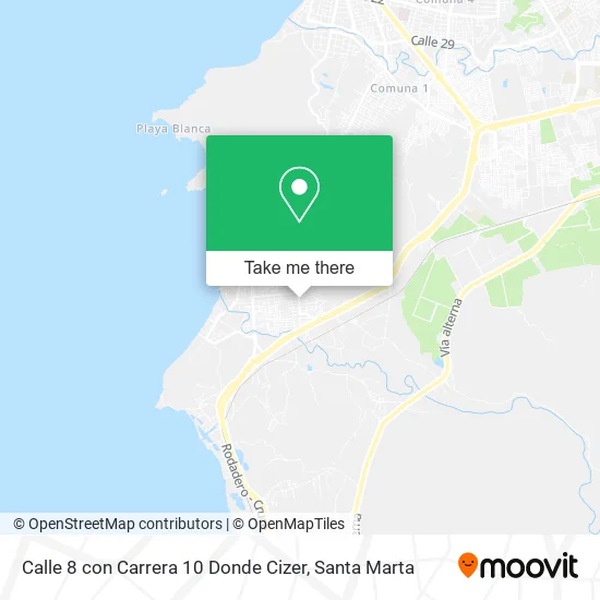 Mapa de Calle 8 con Carrera 10 Donde Cizer