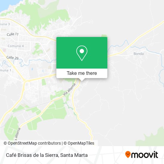 Café Brisas de la Sierra map