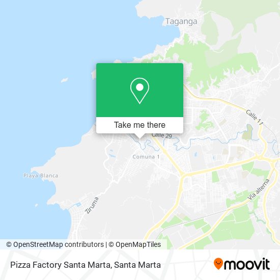 Pizza Factory Santa Marta map