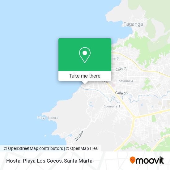 Mapa de Hostal Playa Los Cocos