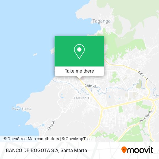 Mapa de BANCO DE BOGOTA S A