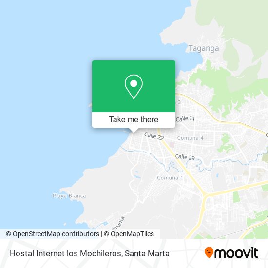 Hostal Internet los Mochileros map