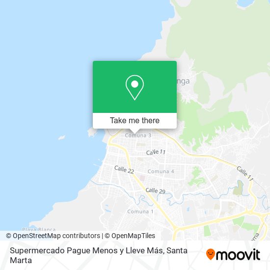 Mapa de Supermercado Pague Menos y Lleve Más