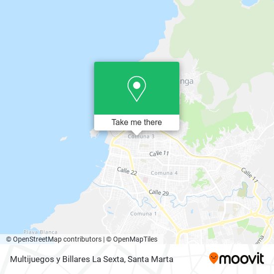 Mapa de Multijuegos y Billares La Sexta