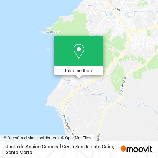 Mapa de Junta de Acción Comunal Cerro San Jacinto Gaira
