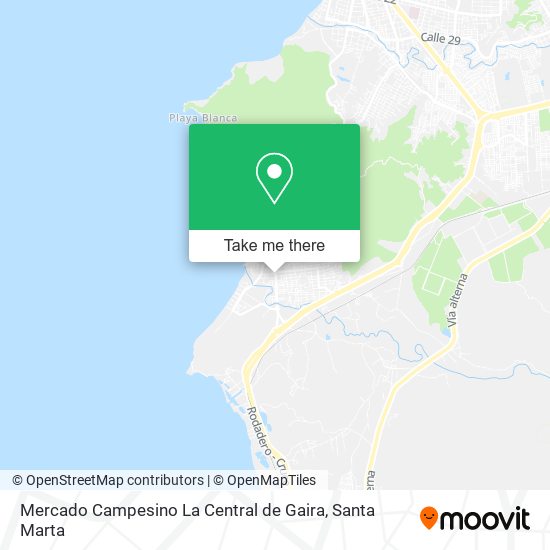 Mapa de Mercado Campesino La Central de Gaira