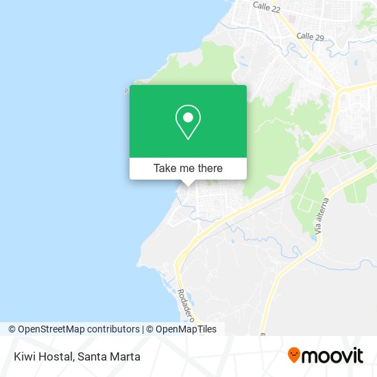 Mapa de Kiwi Hostal