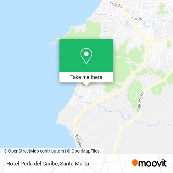Hotel Perla del Caribe map