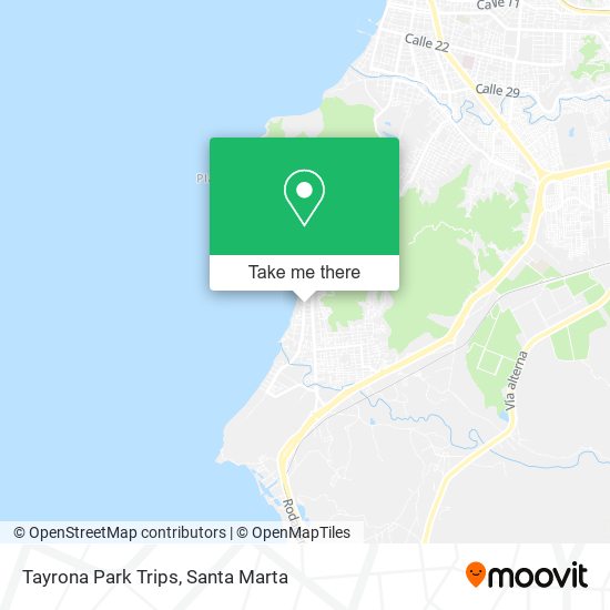 Mapa de Tayrona Park Trips