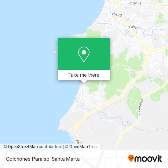 Colchones Paraíso map