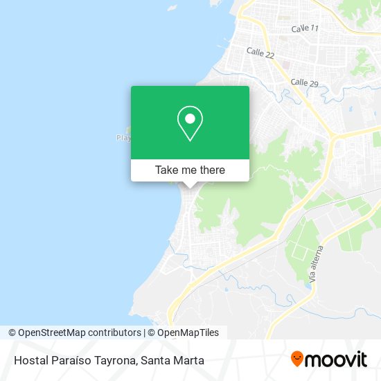 Hostal Paraíso Tayrona map
