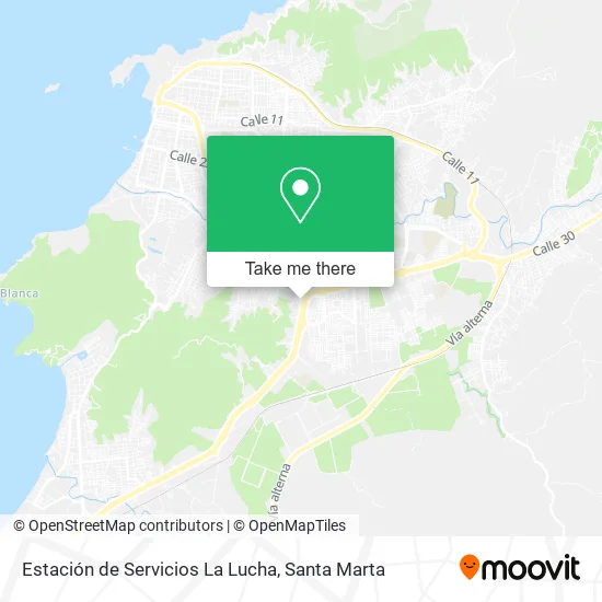 Mapa de Estación de Servicios La Lucha