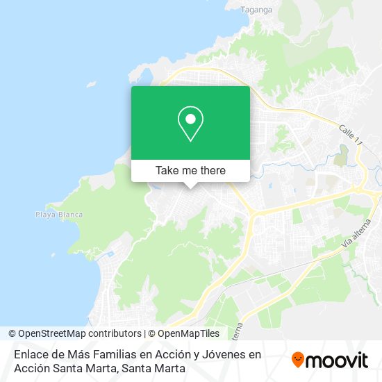 Enlace de Más Familias en Acción y Jóvenes en Acción Santa Marta map