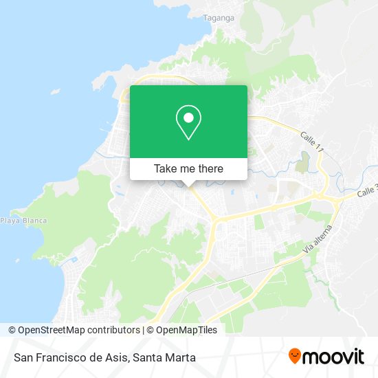 Mapa de San Francisco de Asis