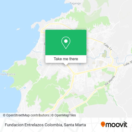 Fundacion Entrelazos Colombia map