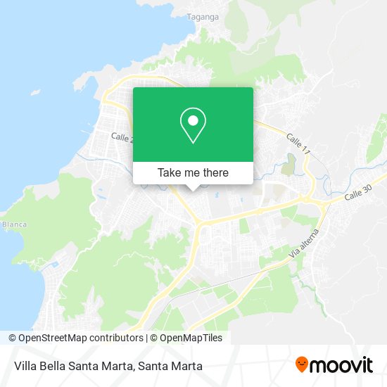 Villa Bella Santa Marta map