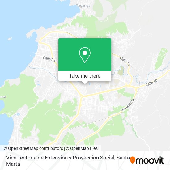 Vicerrectoría de Extensión y Proyección Social map